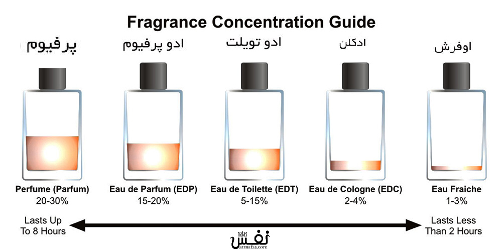شناخت انواع عطر وغلظت و ماندگاری و اصطلاحات رایج عطرها