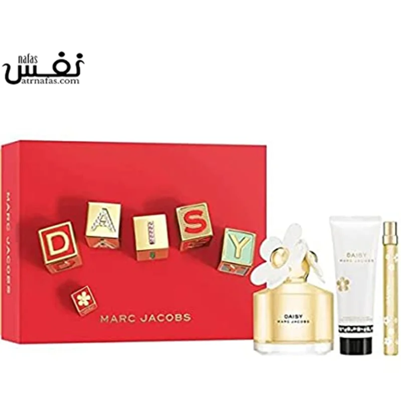 ست هدیه عطر   زنانه 3 تکه ادو تویلت مارک جیکوبز دیزی  | Marc Jacobs Daisy Eau De Toilette - Juego de 3 piezas para mujer