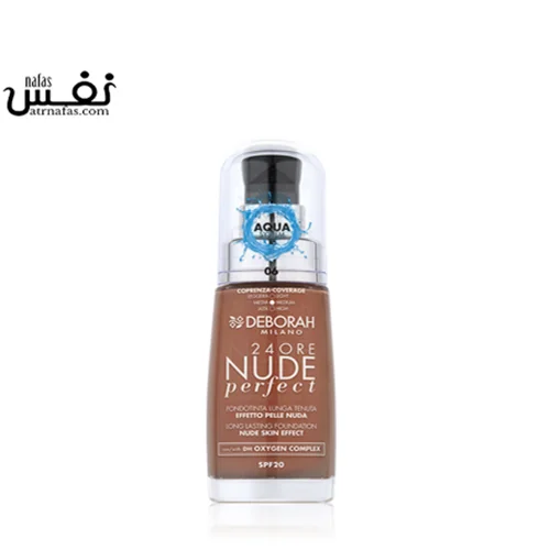 کرم پودر دبورا 24 ساعته پرفکت حاوی spf20 شماره 06  |   Deborah 24ORE NUDE PERFECT FOUNDATION 06