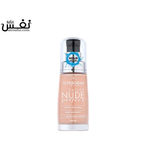 کرم پودر دبورا 24 ساعته پرفکت حاوی spf20 شماره 01  |   Deborah 24ORE NUDE PERFECT FOUNDATION 01