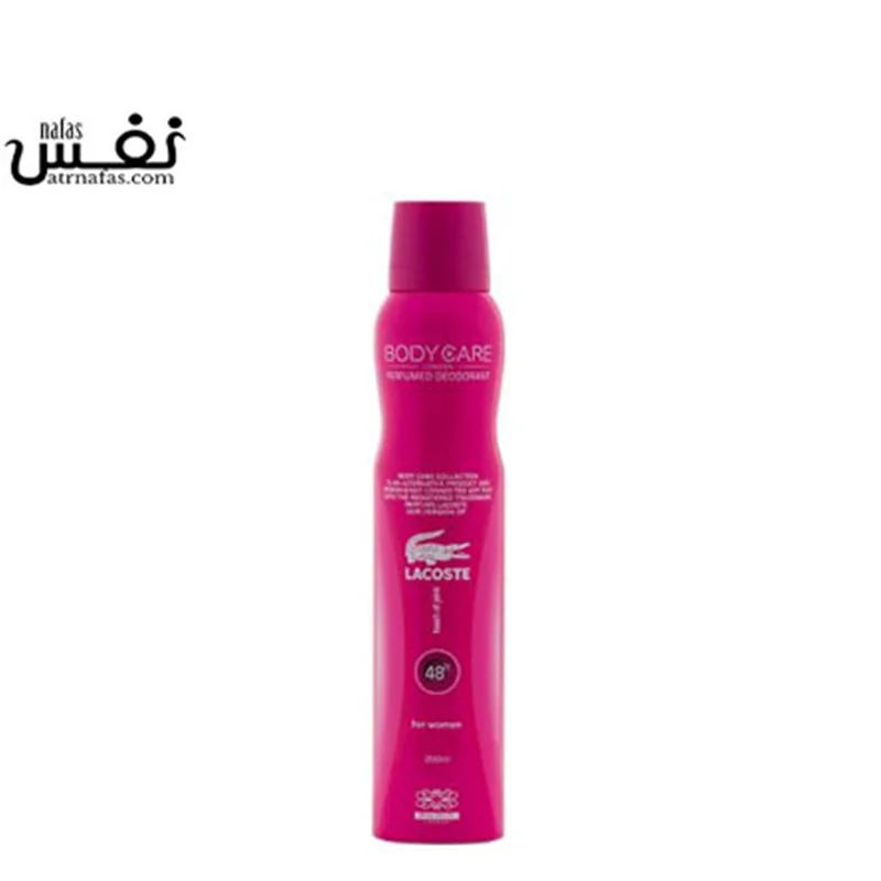 اسپری  دئودورانت زنانه لاگوست پینک بادی کر ا Body Care Lacoste Deodorant Spray